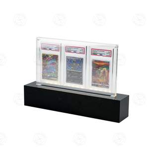 Premium LED Lighted Card <b>Display</b> Stand Vertical for Collectible Cards Modern Desktop Decor - Product Image 3