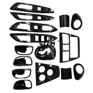 อุปกรณ์ตกแต่งภายในรถยนต์ ฝาครอบตก<span class=keywords><strong>แต่ง</strong></span> คาร์บอนไฟเบอร์ ABS สีดำ สำหรับรถยนต์ <span class=keywords><strong>Vios</strong></span> ปี 2008-2013 - Product Image 1