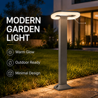 Lampe de Jardin Architecturale Moderne, Borne LED d'Extérieur 18W en Aluminium pour Allée, Passage Piétonnier et Décoration de Cour