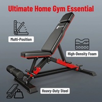 Banc de musculation pliable multi-angles en acier carbone, inclinable et déclinable, pour la maison et la salle de sport, banc d'haltères