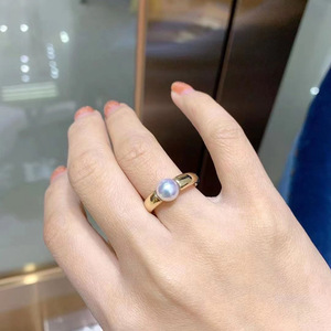 WENCHI S925 ขาตั้งแหวนเงินขนาด 5-7 มม. รุ่น 12042 DIY อุปกรณ์เสริมไข่มุกเค โกลด์ อิดิชั่นเครื่องประดับ - Product Image 4