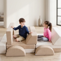 Kommerzielle 8-teilige Modulare Bodensitzgruppe für Kindertagesstätten und Kindergärten, Hochdichter Schaumstoff, Kindersofa zum Großhandelspreis