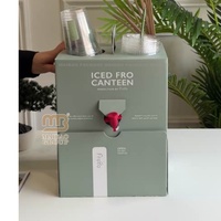Feuille d'aluminium imprimée de taille personnalisée avec valve Sac à bavette pour café, lait, jus, vin dans une boîte cadeau en carton avec tasse à café en plastique
