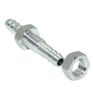 Raccord hexagonal double extrémité Jiax en acier inoxydable 1/4 po pour tuyau d'eau et d'air, insertion filetée droite - Product Image 1