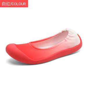 Dernière nouveauté couleur nude ballet chaussures plates danse filles baskets en caoutchouc marche petite quantité commande personnaliser fabricant - Product Image 6