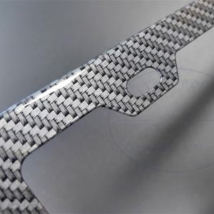<span class=keywords><strong>Plaque</strong></span> avant arrière US à 2 trous Porte-étiquette de voiture en aluminium Noir en fibre de carbone Cadres de <span class=keywords><strong>plaque</strong></span> d'<span class=keywords><strong>immatriculation</strong></span> - Product Image 2