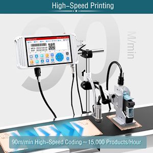 New 12.7mm 25.4m TIJ 2.5 Automatic Date <strong>Coding</strong> Machine Touch Screen Inkjet Printer for QR Code Data Time Logo Egg Material - Product Image 4