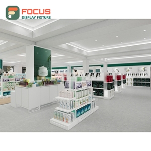 Expositor de Suelo de Materiales Mixtos para Tiendas de Marca Contemporáneas, Solución de Mobiliario para Tiendas, Diseño de Tiendas de Cosméticos - Product Image 3