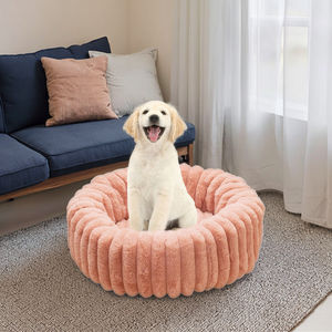 Großhandel Bester Preis Benutzer definiertes Logo Luxus Runde Weiche Haustier Lieferant Donut Plüsch Katze Hunde bett - Product Image 6