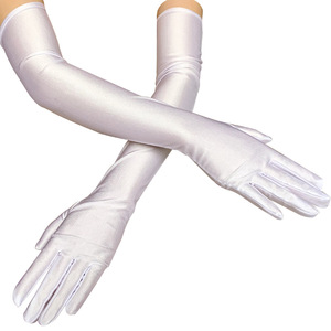 Gants longs de protection solaire d'été pour femmes, fins, pour soirées et occasions formelles, <span class=keywords><strong>mitaines</strong></span> noires, blanches, rouges, champagne, accessoires de robe - Product Image 6