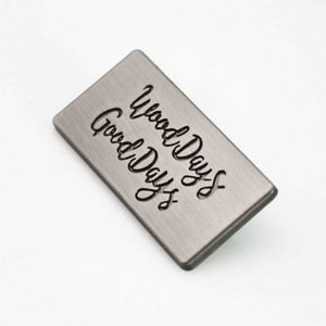 Custom Sewing Accessories Gold Metal Brand Logo Label for Clothing Labels Metal Labels - Product Image 2