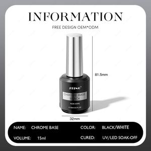 Esmalte de Uñas en Gel de un Solo Paso con Efecto Espejo JTING, Base de Gel Cromado Negro/Blanco, Esmalte de Uñas en Gel UV/LED, Esmalte de Uñas en Gel de Marca Privada - Product Image 2