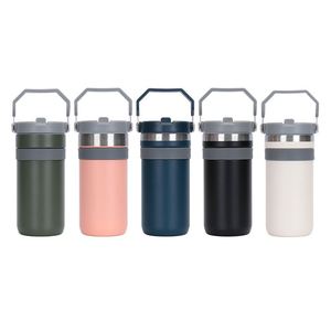 Gobelets isothermes en acier inoxydable 304 à double fonction, nouveau style, avec poignée et corps droit, pour la consommation – Vente en gros - Product Image 1