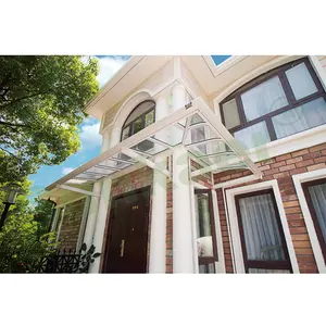 High quality anti rust flat roof canopy door Aluminum metal frame restaurant outdoor awning Waterproof Aluminum Awnings