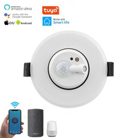 Détecteur de mouvement PIR WiFi Tuya ABS pour plafond, 360 degrés, mini détecteur intelligent sans fil, alarme de sécurité domestique, contrôle par application