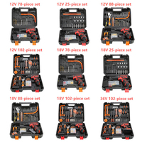 Perceuse sans fil 36V, tournevis électrique à 2 vitesses, batterie au lithium 1,5Ah, outils électriques rechargeables, mandrin de 1/2 pouce, couple maximal de 200 Nm