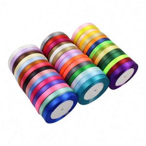 K457 Silk Satin Single Face <b>Ribbons</b> 1CM Crafts Bow Handmade Gift Wrap Party Wedding Decorative - Product Image 1