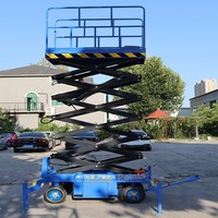 Plateforme élévatrice à ciseaux électrique hydraulique AC à trois points, 100 kg, hauteur 20 m, certifiée CE ISO, en acier avec stabilisateurs – Offre Spéciale
