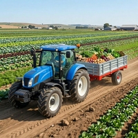 Remorque agricole à benne basculante pour tracteur, sur mesure, avec capacité de charge et couleur personnalisables, pour usage agricole intensif