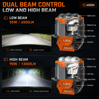 Projecteur Bi-LED 3 pouces, projecteur laser LED, phare de voiture à LED, lumière de projecteur LED 6000K 12V 24V, fournisseurs de projecteurs Bi-LED