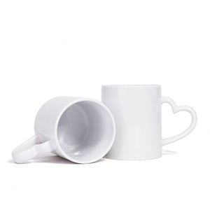 Tasses en céramique personnalisées de 11 oz, avec logo, poignée en forme de cœur, tasse à sublimation, vente en gros - Product Image 3