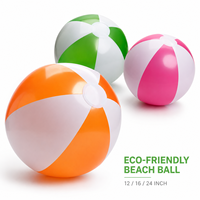 Ballon de plage gonflable écologique 12 16 24 pouces avec logo personnalisé imprimé, ballon de piscine promotionnel pour les fêtes d'été et les événements de plage