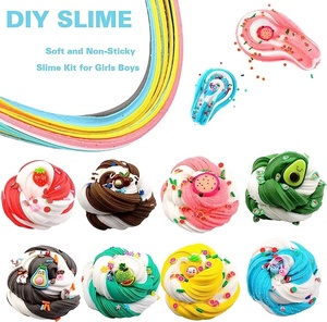 Kit de slime aux fruits pour filles, extensible et non collant, idéal pour les fêtes, avec slime fraise, cerise, breloques mignonnes, etc. - Product Image 3