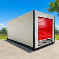 Conteneur de stockage modulaire en acier de 8 pieds, 12 pieds, 16 pieds, 20 pieds avec porte enroulable, unité de stockage auto-assemblable