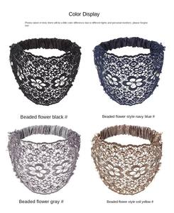 Nouveau tressé élastique respirant Hallow Out fausse perle dentelle <span class=keywords><strong>Snood</strong></span> filet à cheveux chignon cheveux Wrap Floral bandeau pour les femmes - Product Image 6