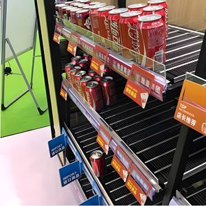 Supermarket Cooler Shelves Glides Roller Track Slide Bottle Shelf Pusher Gravity Feed Shelf Roller <b>Shelving</b> System - Product Image 6