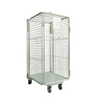 Tailles personnalisées chariot porte-bagages logistique en acier pliable chariot conteneur à roulettes chariot grillagé en métal