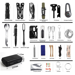 Kit de survie <span class=keywords><strong>en</strong></span> cas de tremblement de terre pour hommes, 60 <span class=keywords><strong>en</strong></span> 1, pour le <span class=keywords><strong>camping</strong></span> <span class=keywords><strong>en</strong></span> plein air, avec lampe de poche, pinces, stylo tactique, scie à fil - Product Image 3