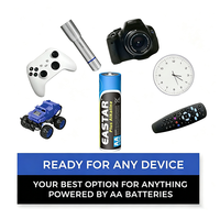 Pilas Secas AA LR6 AM3 1.5V Alcalinas en Blister, Paquete de Pilas Secas para Control Remoto, Juguetes y Linternas