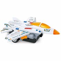Jouet robot avion de chasse convertible avec accessoires de missiles, jouet éducatif en plastique STEM pour enfants de 5 à 7 ans