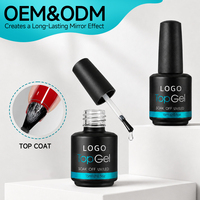 Fournisseur professionnel d'articles pour ongles OEM, Base Coat et Top Coat UV Gel Soak Off sans résidu pour la beauté des ongles, Marque privée
