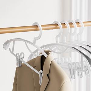 Dikke <span class=keywords><strong>Plastic</strong></span> Anti-Slip No-Marks Anti-Schouderhoeken Hangers Huishoudelijke Kleding Winkel Rekken Ophangsysteem - Product Image 4