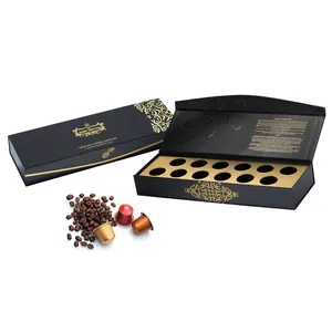 Emballage de boîte-cadeau de capsule de café en carton de luxe de logo d'impression personnalisée pour la capsule de café