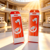 Écouteurs intra-auriculaires filaires économiques avec emballage personnalisé, casque stéréo à basses pour téléphone
