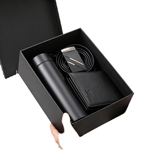 Men's <b>Gift</b> Set Water Bottle Leather Wallet Belt Luxury 3-in-<b>1</b> <b>Gift</b> Box <b>for</b> Him Perfect <b>for</b> Birthday Father's Day - Product Image 1