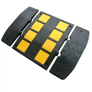 Temporäre oder permanente modulare einspurige Gummi-Geschwindigkeit buckel Buckel Auto Speed Bump Fahrzeug Speed Bump Wall Stoßstange Heavy Duty Bump