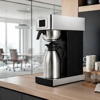 Machine à café professionnelle à écran tactile en acier inoxydable, remplissage automatique ou manuel, pour station de café de bureau