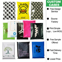 Sac recyclé imperméable multicolore, échantillon gratuit, impression de qualité, matériau PE, sac de livraison en polyéthylène avec logo