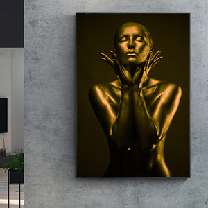 Africa canvas print immagini da parete fiore luminoso kit pittura diamante regalo artistico donna africana vernice per pittura opera d'arte da parete - Product Image 2