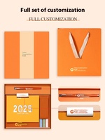 Promotionnel 2025 Nouvel An Table Calendrier De Bureau Coffret Cadeau Avec Stylo Personnalisé pour Les Employés Entreprise Entreprise Coffret Cadeau D'entreprise