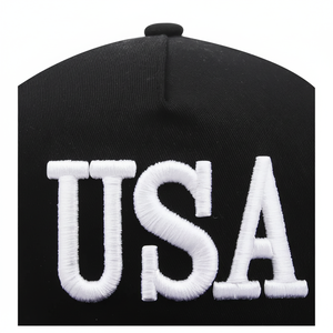 Casquette de baseball de sport personnalisable à 6 panneaux Chapeau ajusté vintage noir de haute qualité Logo brodé pour le ski en plein air - Product Image 1