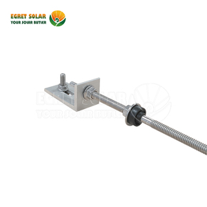 สลักเกลียวแขวนแผงโซลาร์เซลล์สแตนเลส M10x250 มม. สำหรับติดตั้งบนหลังคากระเบื้อง ชุบสังกะสีแบบจุ่มร้อน พร้อมน็อตและยาง EPDM สำหรับโครงสร้างเหล็ก - Product Image 6
