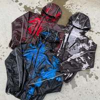 Cortavientos termocrómico personalizado para hombre, estilo streetwear, chaqueta que cambia de color al reaccionar al calor.