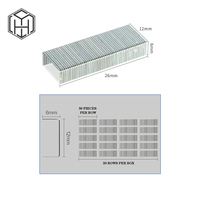 Agrafes standard galvanisées en gros d'usine 24/6 24/8 26/6 agrafeuse de reliure agrafes en métal fournitures de reliure de bureau mini agrafes