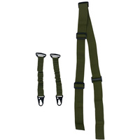 Sangle de fusil tactique en nylon à 2 points, extra longue, traditionnelle, à longueur réglable, avec crochet métallique