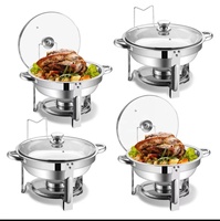 Réchaud à alcool rond doré de haute qualité, auto-chauffant, isolant thermiquement, pour la restauration commerciale, les restaurants et les banquets